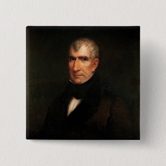 William Henry Harrison Vierkante Button 5,1 Cm (Voorkant)