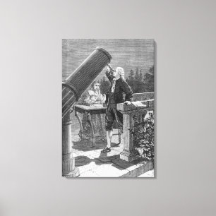 William Herschel Discover the Planet Uranus Canvas Afdruk