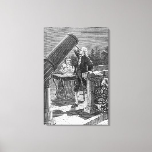 William Herschel Discover the Planet Uranus Canvas Afdruk (Voorkant)