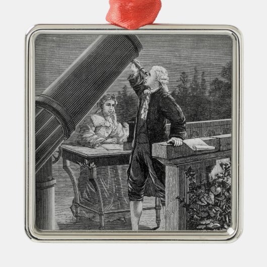 William Herschel Discover the Planet Uranus Metalen Ornament (Voorkant)