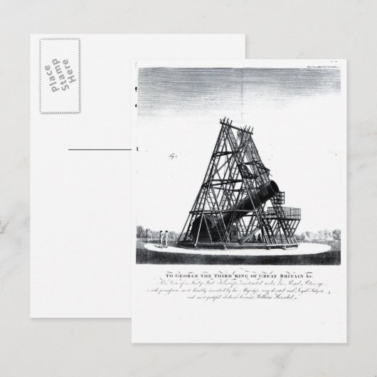 William Herschel's Veertig Foot Telescope Briefkaart (Voorkant / Achterkant)