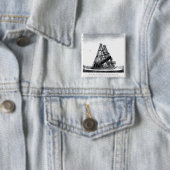 William Herschel's Veertig Foot Telescope Vierkante Button 5,1 Cm (In situ)