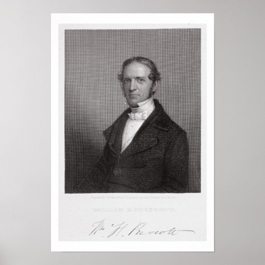 William Hickling Prescott, gegraveerd door Thomas  Poster (Voorkant)