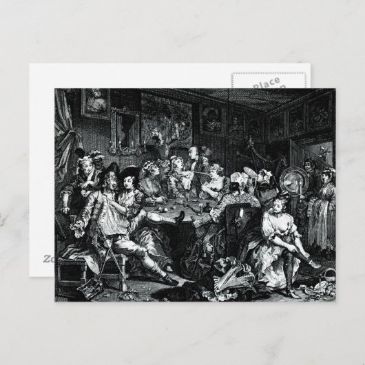William Hogarth Art Briefkaart (Voorkant / Achterkant)