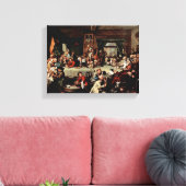 William Hogarth - Het banket Canvas Afdruk (Insitu (Woonkamer))