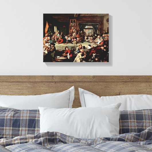 William Hogarth - Het banket Canvas Afdruk (Insitu (Slaapkamer))