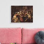 William Hogarth - Scène in een taverne Canvas Afdruk (Insitu (Woonkamer))