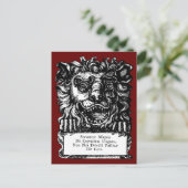 William Hogarth's Lion's Head Button's Tavern Briefkaart (Staand voorkant)