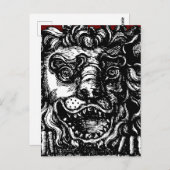 William Hogarth's Lion's Head Button's Tavern Briefkaart (Voorkant / Achterkant)