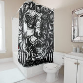 William Hogarth's Lion's Head Button's Tavern Douchegordijn (In situ)