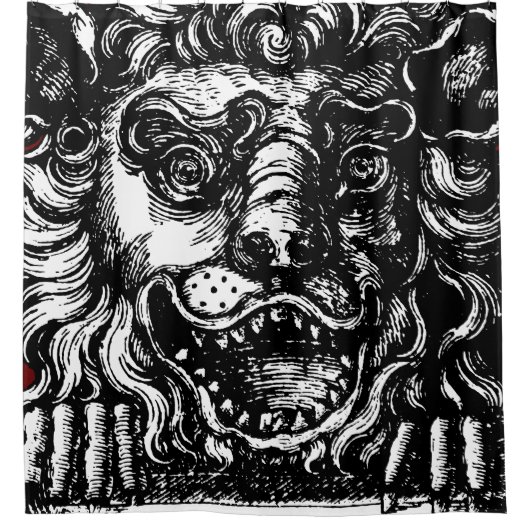 William Hogarth's Lion's Head Button's Tavern Douchegordijn (Voorkant)