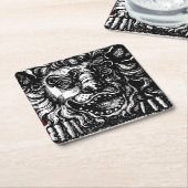 William Hogarth's Lion's Head Button's Tavern Kartonnen Onderzetters (Schuin)