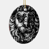 William Hogarth's Lion's Head Button's Tavern Keramisch Ornament (Rechts)