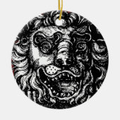 William Hogarth's Lion's Head Button's Tavern Keramisch Ornament (Voorkant)