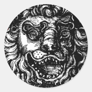 William Hogarth's Lion's Head Button's Tavern Ronde Sticker