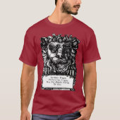 William Hogarth's Lion's Head Button's Tavern T-shirt (Voorkant)