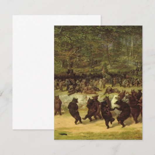 William Holbrook Beard - De Beer Dance Bedankkaart (Voorkant / Achterkant)