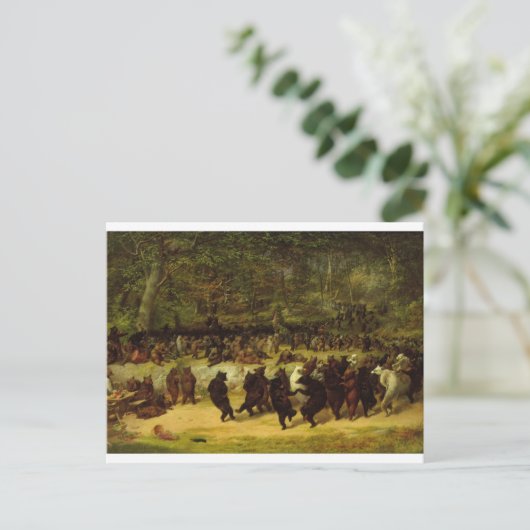 William Holbrook Beard - De Beer Dance Briefkaart (Staand voorkant)