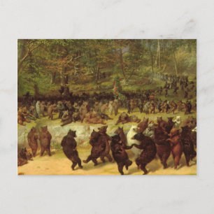 William Holbrook Beard - De Beer Dance Feestdagenkaart