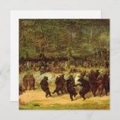 William Holbrook Beard - De Beer Dance Feestdagenkaart (Voorkant / Achterkant)