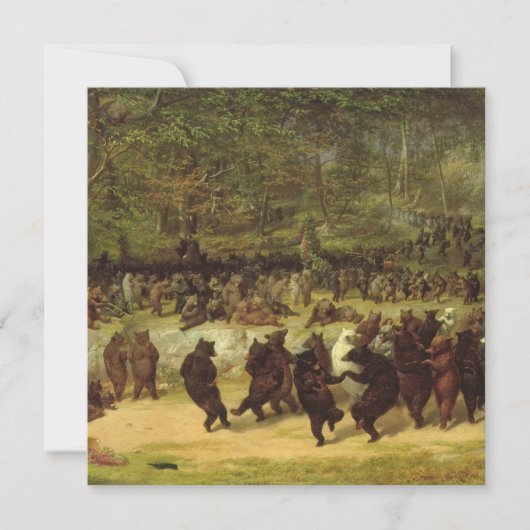 William Holbrook Beard - De Beer Dance Feestdagenkaart (Voorkant)