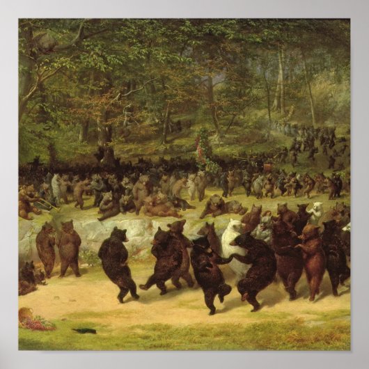 William Holbrook Beard - De Beer Dance Poster (Voorkant)