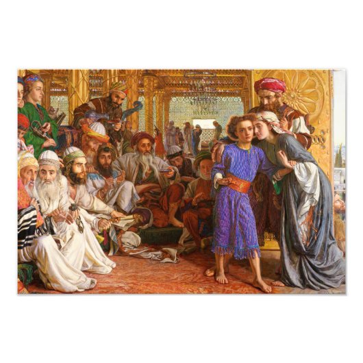 William Holman Hunt - Het vinden van de Savior Foto Afdruk (Voorkant)