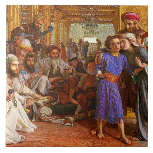 William Holman Hunt - Het vinden van de Savior Tegeltje (Voorkant)