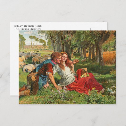 William Holman Hunt, The Hireling Shepherd, Lovers Briefkaart (Voorkant / Achterkant)