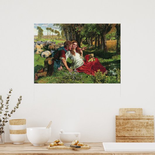 William Holman Hunt The Hireling Shepherd Poster (Keuken)