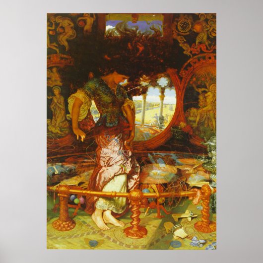 William Holman Hunt The Lady of Shalott Poster (Voorkant)