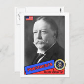 William Howard Taft Baseball Card Briefkaart (Voorkant / Achterkant)