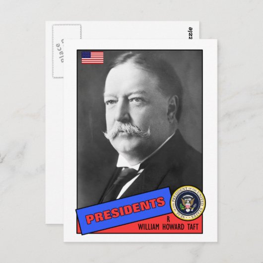 William Howard Taft Baseball Card Briefkaart (Voorkant / Achterkant)