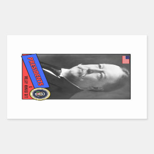 William Howard Taft Baseball Kaart Rechthoekige Sticker