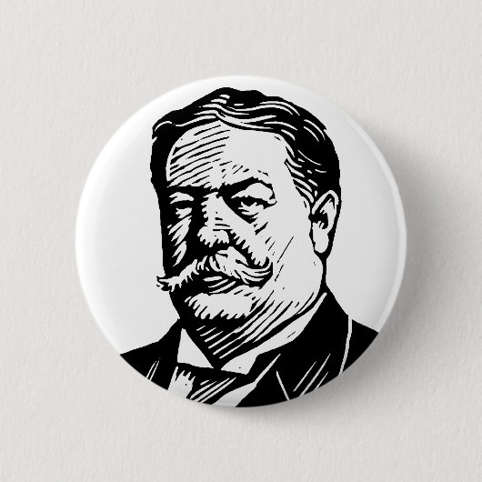 William Howard Taft knop Ronde Button 5,7 Cm (Voorkant)