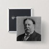 William Howard Taft Vierkante Button 5,1 Cm (Voorkant /achterkant)