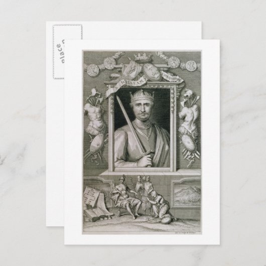 William I the Conqueror (1027-87) King of England Briefkaart (Voorkant / Achterkant)