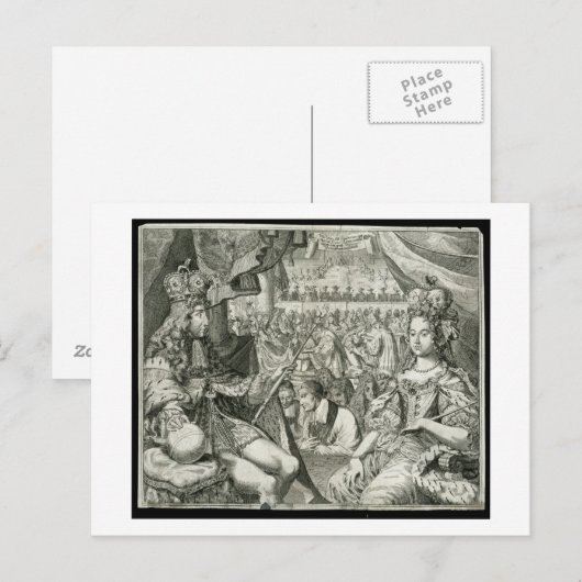 William III (1650-1702) en Mary II (1662-94) King Briefkaart (Voorkant / Achterkant)