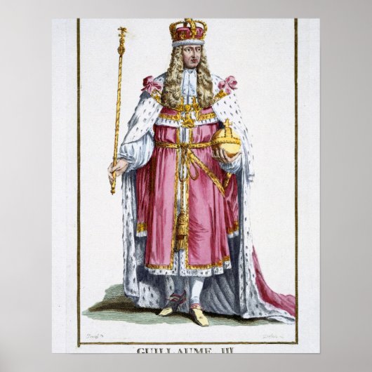 William III (1650-1702) van Sinaasappel, 1780 (gek Poster (Voorkant)