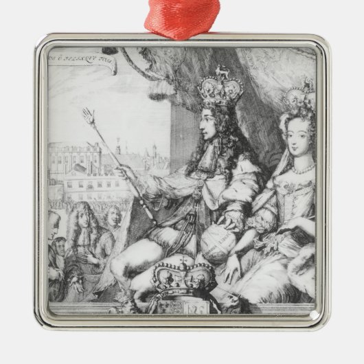 William III en Mary II Metalen Ornament (Voorkant)