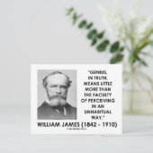 William James Genius die een ongewone weg volgt Briefkaart (Staand voorkant)