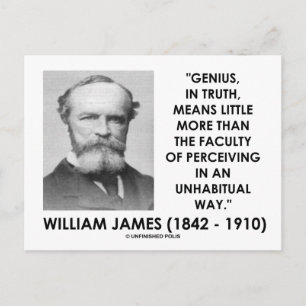 William James Genius die een ongewone weg volgt Briefkaart