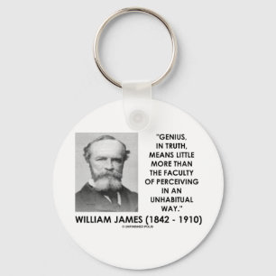 William James Genius die een ongewone weg volgt Sleutelhanger