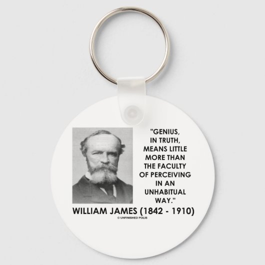 William James Genius die een ongewone weg volgt Sleutelhanger (Voorkant)