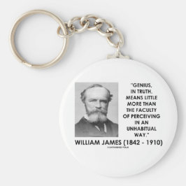 William James Genius die een ongewone weg volgt Sleutelhanger