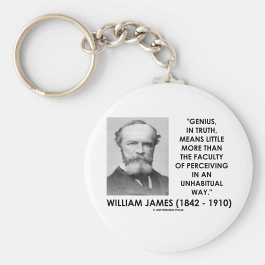 William James Genius die een ongewone weg volgt Sleutelhanger (Voorkant)