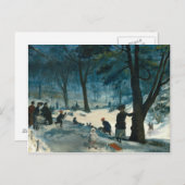 William James Glackens Central Park Winter Briefkaart (Voorkant / Achterkant)