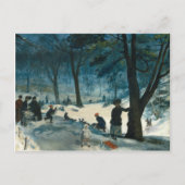William James Glackens Central Park Winter Briefkaart (Voorkant)