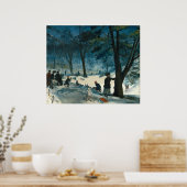 William James Glackens Central Park Winter Poster (Keuken)