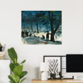 William James Glackens Central Park Winter Poster (Thuiskantoor)